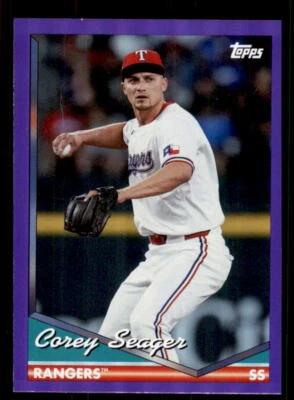 2024 Topps Archives Purple Foilboard #263 Corey Seager Texas Rangers - Image 1 of 2