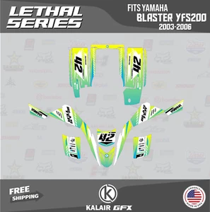 Graphics Kit for YAMAHA BLASTER YFS200 (2003-2006) 16 Mil Lethal-Lime - Picture 1 of 6
