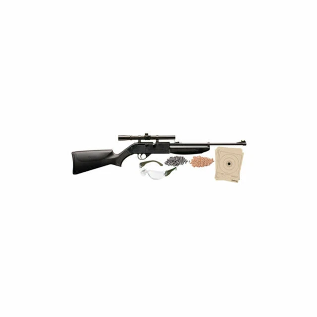 Crosman 760BKT Pumpmaster Calblack Stock Air Rifle Kit 177  with 4x15mm Scope