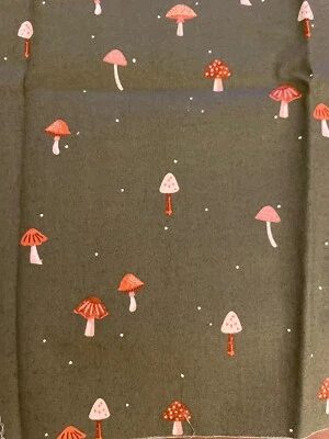 1 pieza Edredón Otoño Acción de Gracias Rojo Setas Verde Caqui Algodón Artesanal 21”x10” Foto 1 de 2