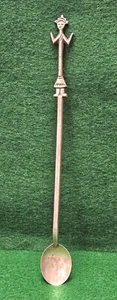 Early NAVAJO Stamped Ingot Silver Spoon Iced Tea / Martini / Cocktail 8.25" Long - Picture 1 of 16