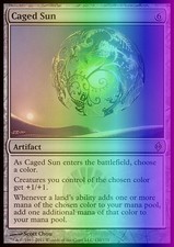 Magic the Gathering MTG Caged Sun (132) New Phyrexia   MP FOIL