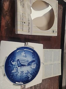 Plato de Navidad anual B&G de B&G de Bing & Grondahl 1988 - Día del Niño Barnett Dag - Imagen 1 de 2
