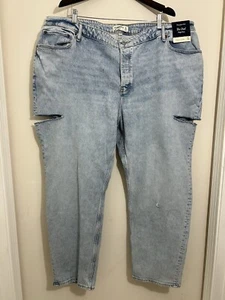 NWT Abercrombie & Fitch Dad High Rise Curve Love Jeans Size 37/24 Plus Size - Picture 1 of 8