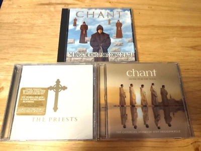 Lot of 3 Gregorian Chant CDs  Benedictine Monks / The Priests / Cistercian Monks Foto 1 de 4