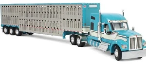 New Package  Same Quality DCP Kenworth W990 Wilson Silverstar Livestock Trailer - Picture 1 of 5