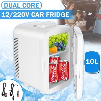 4/10L Mini Fridge Portable Table Top Electric Cooler Warmer Ice Box Car Home - Image 1 of 4