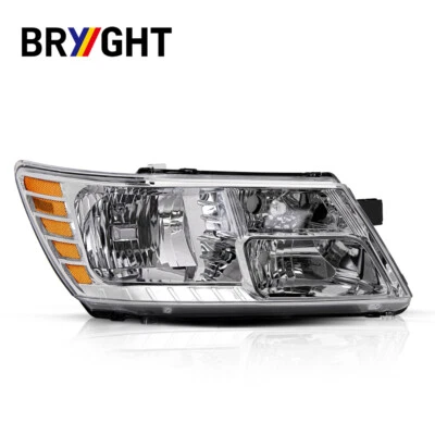 For 2009-2018 Dodge Journey Chrome Headlights Headlamps 09-18 RH Passenger Side Foto 1 de 4