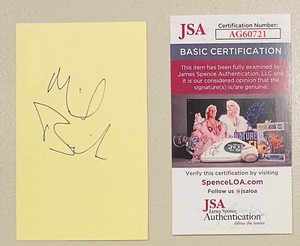 Michael Biehn Signed Autographed 3x5 Card JSA Certified Terminator