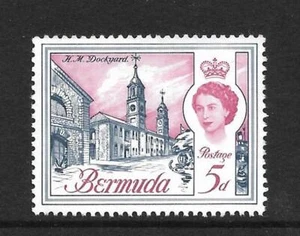 BERUDA QE11 1962 BUILDINGS, HM DOCKYARD, 5d SG 167 MNH SINGLE - Picture 1 of 1