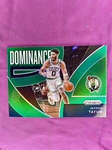 Jayson Tatum 2021-22 Panini Prizm #5 Dominance Prizms Green Wave Boston Celtics