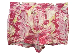 NO BOUNDARIES Pink Swirl Print KNIT SHORTS Elastic Waist Pockets Sz. Jr. 2XL - Picture 1 of 8