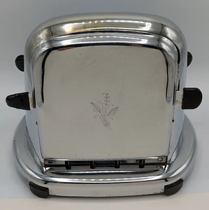 Tostapane vintage Manning Bowman cromato double face art deco PEZZO DECORATIVO - Foto 1 di 10