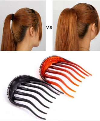 Slides Hair Comb Hooked Comb Hair Twister Bouffant Topsy Tail Hairdresser's Aid - Image 1 of 4