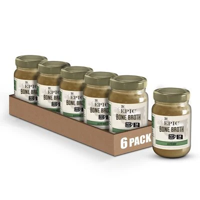Caldo de huesos Epic 14 fl oz paquete de 6 bebidas saludables Keto Whole30 Paleo sin gluten Foto 1 de 3