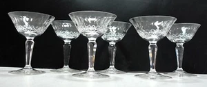 6 Likörgläser Kristallglas Antik Schalen geschliffen Höhe 9cm - Bild 1 von 8