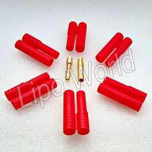 4mm HXT STECKER / BUCHSE MALE FEMALE ORIGINAL Modellbau Adapter Kabel Lipo Akku - Bild 1 von 11