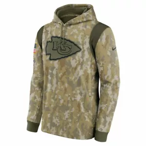 Kansas City Chiefs Nike Camuflada 2021 Salute To Service SUDADERA CON CAPUCHA PARA HOMBRE GRANDE - Imagen 1 de 5