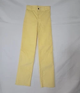 Vintage 1970s LUV- it Corduroy Denim Jeans Yellow 14 Slim New Without Tags - Picture 1 of 5
