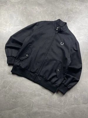Fred Perry x Raf Simons Rare Wool / Nylon Harrington Zip Jacket Black Size L - Image 1 of 4