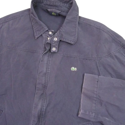 Chaqueta de bombardero de sarga Lacoste para hombre L EE. UU. / 5 UE azul sin forro algodón cremallera completa Foto 1 de 4