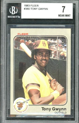 Fleer Tony Gwynn #360 1983 (RC) BGS 7 Foto 1 de 2