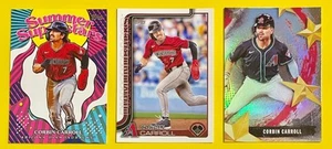 CORBIN CARROLL, Arizona Diamondbacks, 3-Card Lot, 2023 NL ROOKIE OF THE YEAR - Picture 1 of 2