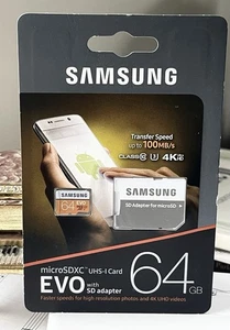 Samsung EVO 64GB MicroSD XC Classe 10 Micro SD UHS-1 Scheda di Memoria con Adattatore SD 64G - Foto 1 di 4