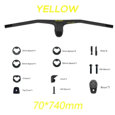 Manillar plano elevador de cabina integrado de fibra de carbono completo de 740 mm -40 ° para MTB Foto 1 de 4