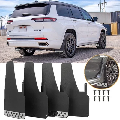 Guardabarros 4* guardabarros contra salpicaduras con reflector de acero inoxidable para Jeep Grand Cherokee Foto 1 de 4