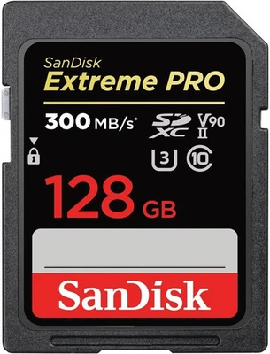 Sandisk 128GB Extreme Pro SD Card UHS-II 300MB/s SDSDXDK-128G-GN4IN Nikon & More - Image 1 of 3