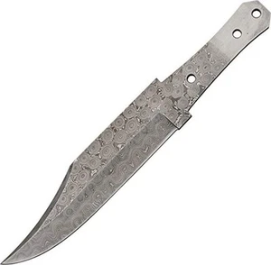 Supplies Damascus Coffin Bowie Blade,Silver - Picture 1 of 1