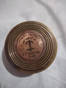 Marine Sonnenuhr Kompass hat eine lange Geschichte 1885 Messing Navigationsschiff Matrose De - Bild 1 von 4