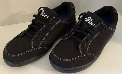 Dr. Comfort Riley Women’s Canvas Sneakers Black 7.5EE Therapeutic VN299950 Shoes - Image 1 of 4