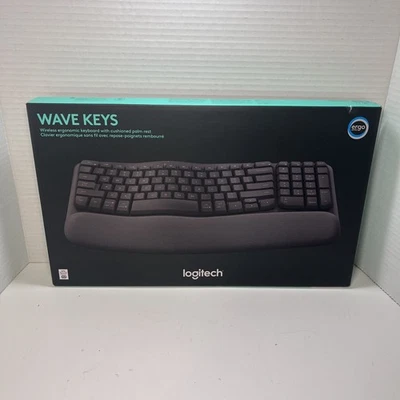 Logitech Wave Keys for Business Wireless Ergonomic Keyboard, Cushioned Palm Rest - Image 1 of 4
