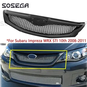 Gloss Black Front Bumper Upper Grille Mesh For Subaru Impreza WRX STI 08-11 10th - Picture 1 of 9