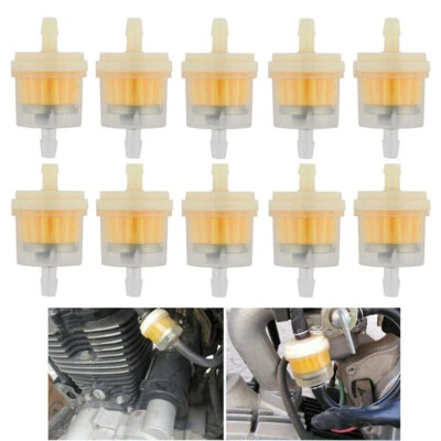 10x 6mm Motorcycle Motorbike Inline Fuel Filter Universal 6mm-7mm Large Pipes - Image 1 of 4