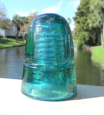 Nice Aqua CD 145 No Embossing Pennycuick Beehive Style Glass Insulator (G) - Image 1 of 3