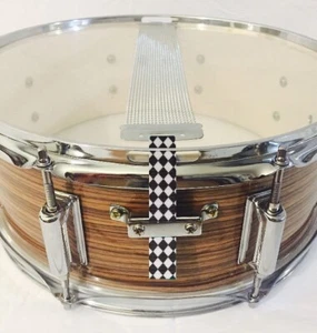 x2 SnareFlair Snare Drum 🥁 Custom Straps Harlequin B&W USA Percussion Set Two - Picture 1 of 2