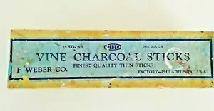 Vintage Weber Wood Artists Charcoal Thin Vine 18 Sticks - Picture 1 of 4