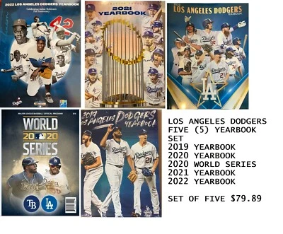 L.A. DODGERS 2019-2022+ WORLD SERIES YEARBOOKS / PROGRAM SET OF 5 - Image 1 of 4