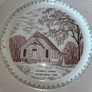 10" Vintage Teller - Methodistische Kirche, College Grove, TN - Bild 1 von 7