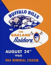 Buffalo Bills 1960 Game (vs Raiders) Wall Art Poster  -  8x10 Color Photo
