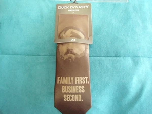 Mens A&E Duck Dynasty Family First, Business Second Brown Willie Tie NEW - Picture 1 of 1