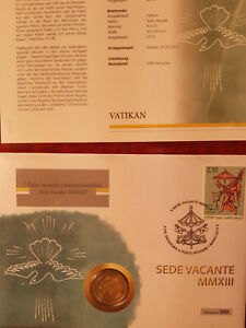 2 Euro Gedenkmünze Vatikan 2013 NUMISBRIEF Sede Vacante RAR!