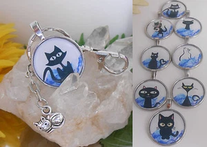 Schlüssel Anhänger Cats Katze  / Cabochon / Motivwahl / Taschenbaumler - Bild 1 von 14