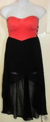 New NWT First Crush juniors sz L Large asymmetrical pink maxi dress Pretty b18 - Image 1 of 4