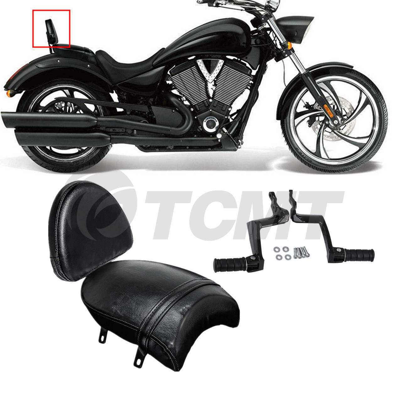 Victory Highball Passenger Seat With Sissy Bar