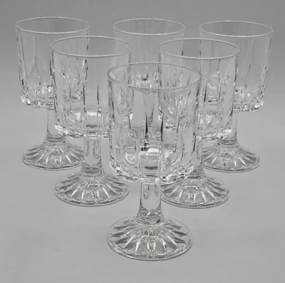 Vintage Italian Royal Crystal Rock Zeus Collection Water Goblets Set of 6 Italy - Image 1 of 4