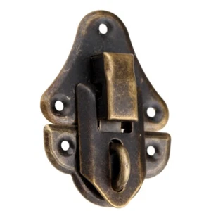 Box Latch Hasp Chest Jewelry Case Antique Pull Handle Chinese Old Lock Hardware - Picture 1 of 9